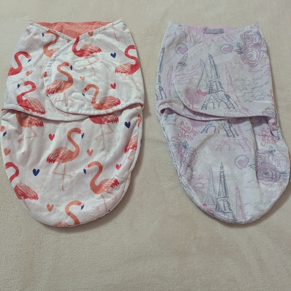 unknown Other - Flamingo and Paris Themed Baby Swaddle Set